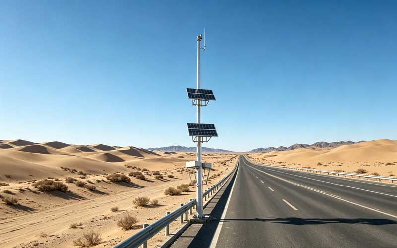 沙漠公路太陽能監控供電系統